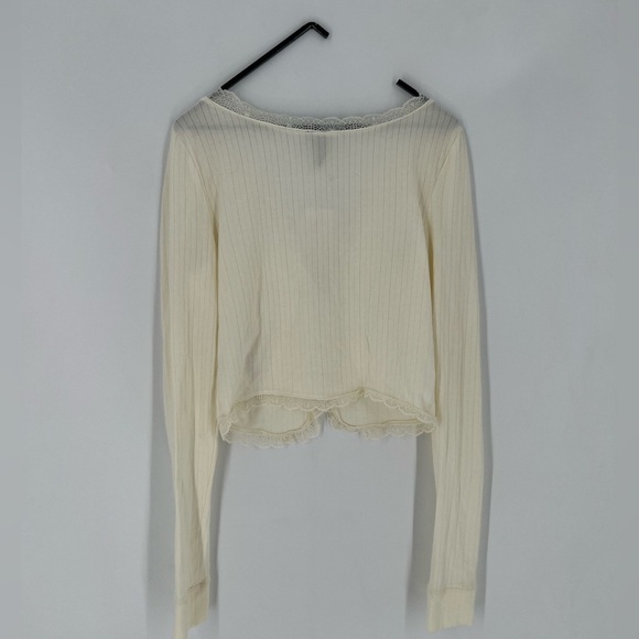 Urban Outfitters Lace Knit Dainty Out From Under Yvonne Button Through Cardigan - Picture 7 of 7